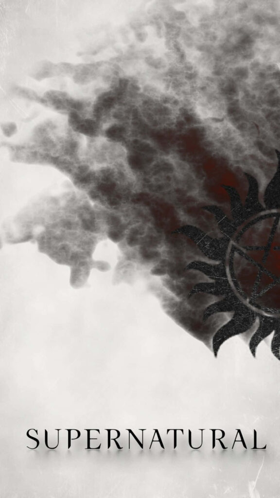 Captivating Supernatural Wallpaper: Iconic Symbol on Dark Misty Background