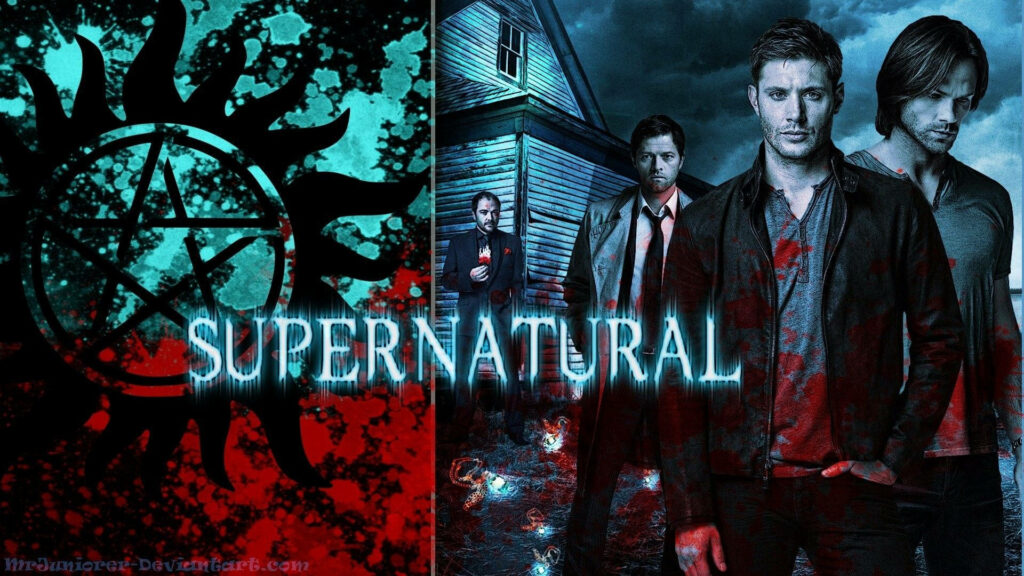 Supernatural Wallpaper: Dark Characters & Iconic Pentagram Design