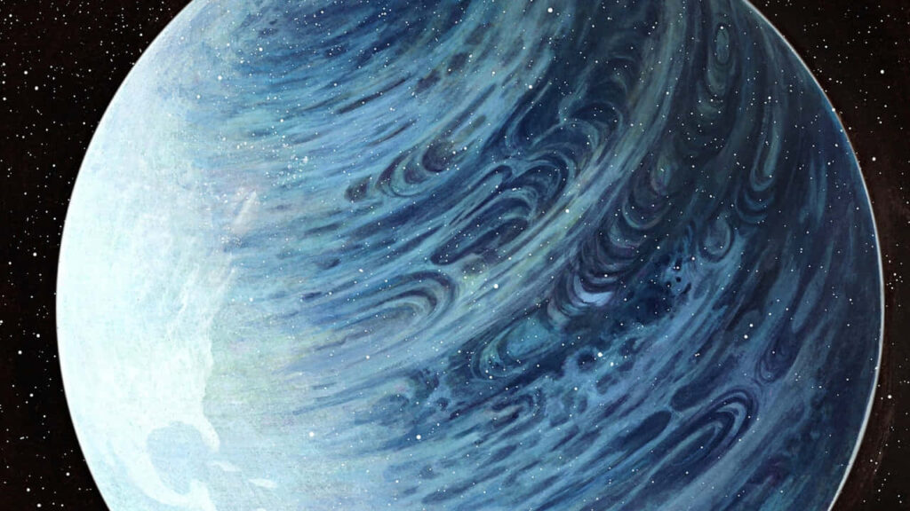 Swirling Blue Planet Wallpaper: Captivating Celestial Beauty