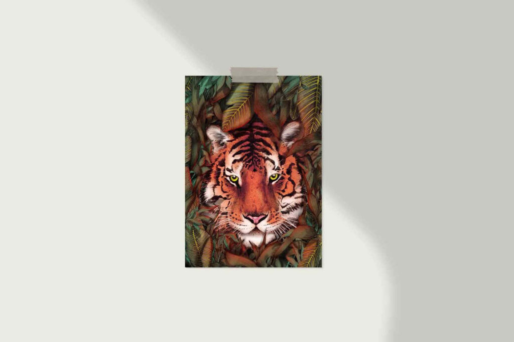 Stunning Tiger Face Wallpaper: Nature & Wildlife Art Camouflage