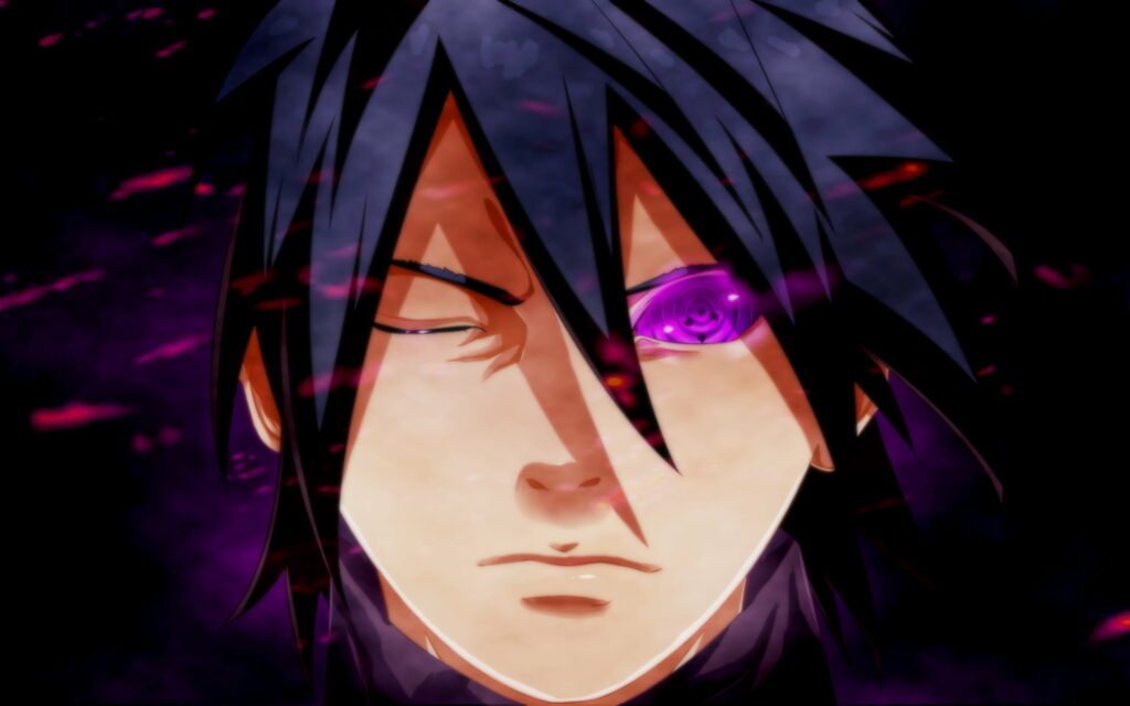 Eternal Gaze: Sasuke Uchiha's Prismatic Vision in Stunning HD Portrait Wallpaper