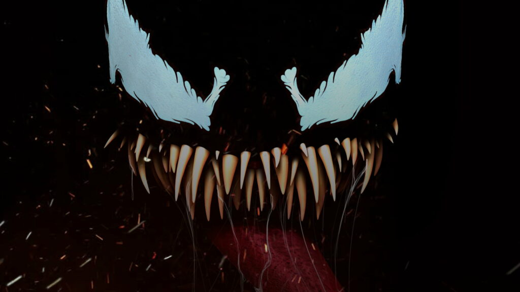 Demonic Marvel: Venom Unleashed in Artistic Closeup! Wallpaper