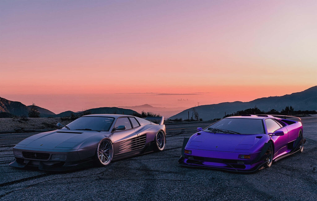Ferrari's Timeless Beauty: Exploring Vintage Models through this Enchanting Snapshot Wallpaper