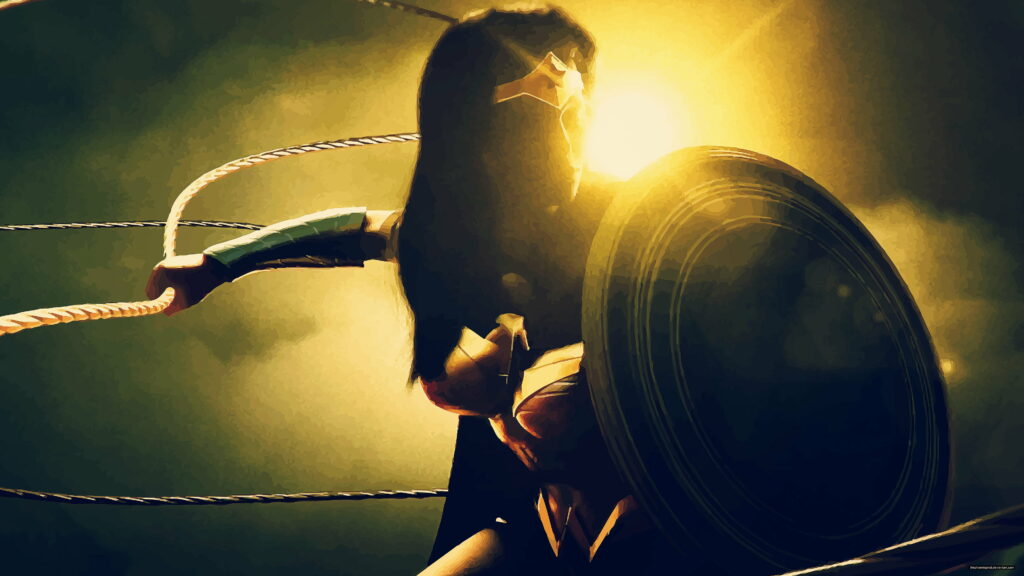 Powerful Superheroine: Marvel at Wonder Woman's Stunning 4K Artwork Wallpaper