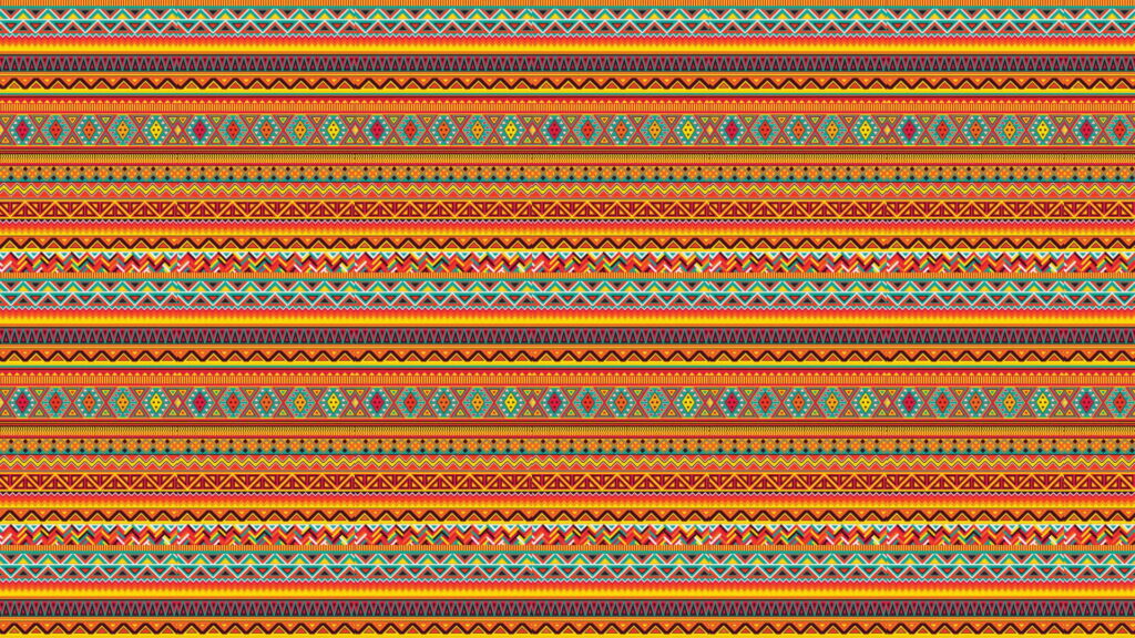 Vibrant Kaleidoscope of Bohemian Design: HD Wallpaper with Colorful, Trippy Shapes