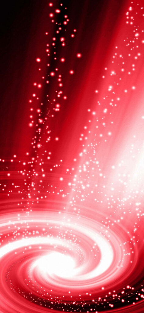 Red Particle Spectacle: A Captivating Black Hole Ejecting Fiery Particles - iPhone 11 Pro Wallpaper