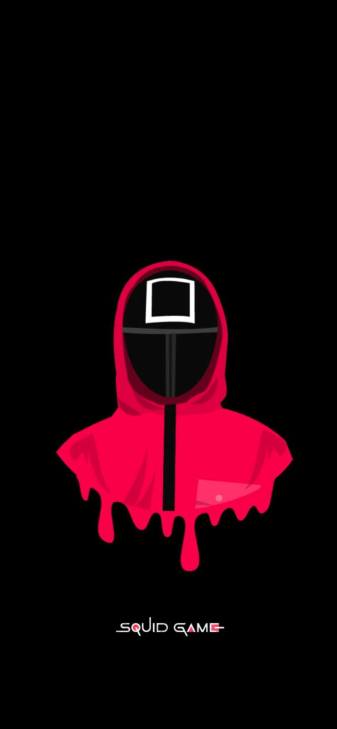 Squid Game Red Guard Black iPhone Background Wallpaper