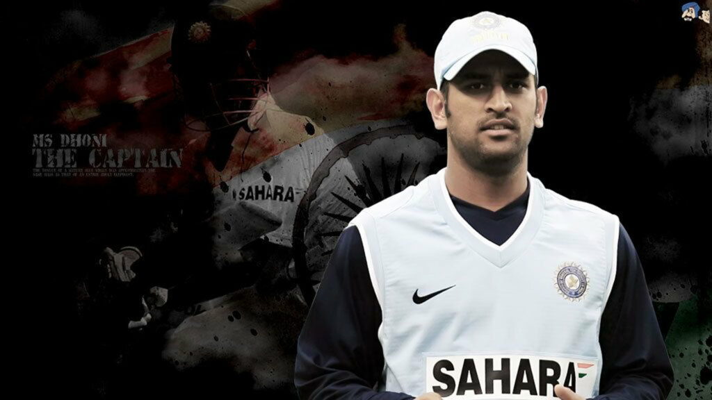 Captain Cool in Action: MS Dhoni donning sports attire and cap - HD wallpaper background photo