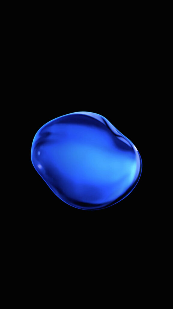 iPhone 7 Blue Bubble Wallpaper