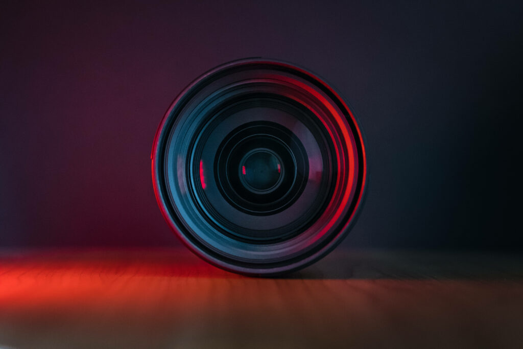 Vibrant Illumination: Sony Camera Lens Steals the Spotlight in a Captivating Visual Wallpaper
