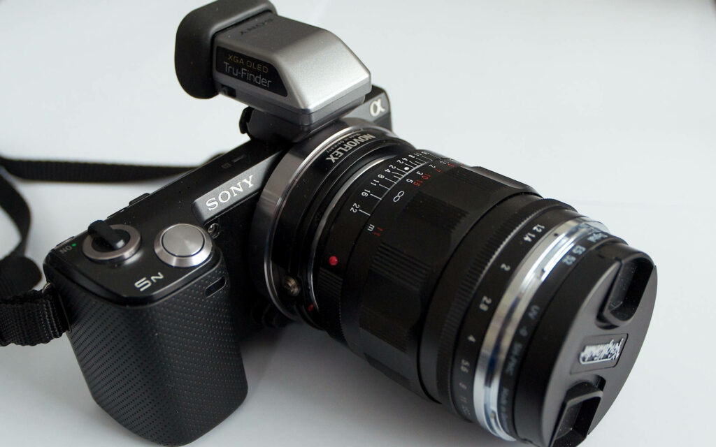 Contrasting Elements: Capturing the Sony Essence on a Blank Canvas Wallpaper