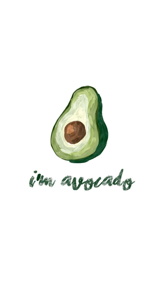 Deliciously Ripe Avocado on Sleek iPhone: Capture and Savor the Essence of Fresh Produce! Wallpaper