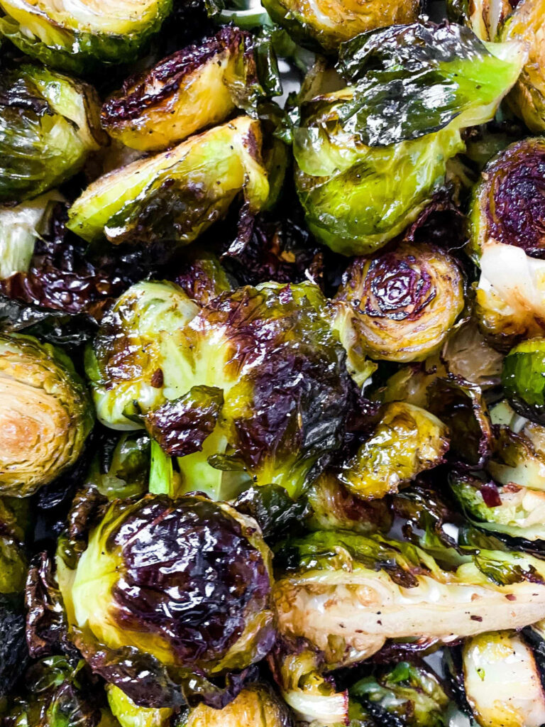 Maple Balsamic Roasted Brussels Sprouts: Caramelized & Vibrant Wallpaper