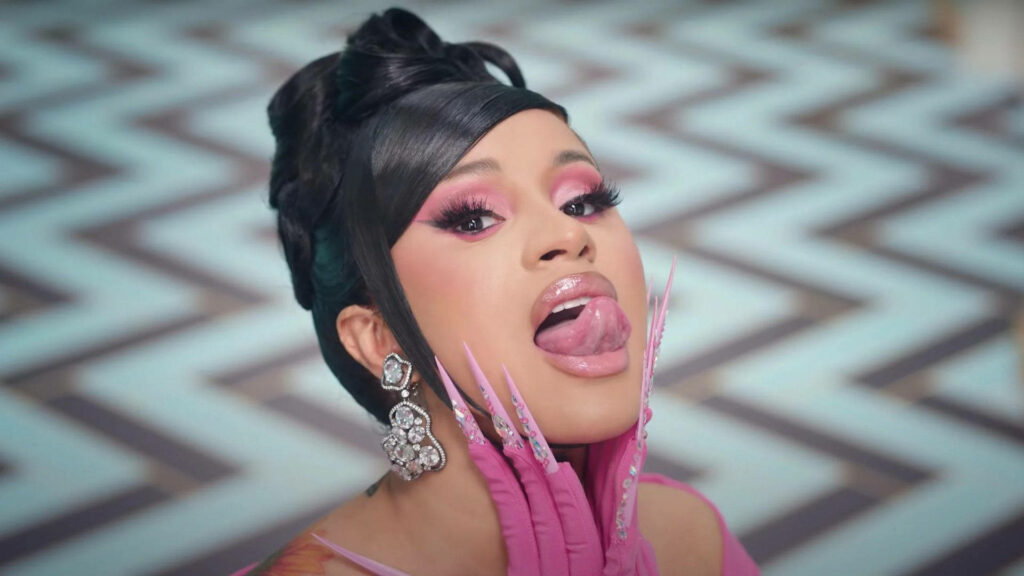 Cardi B Glam Wallpaper: Bold Nails, Vibrant Makeup & WAP Vibes
