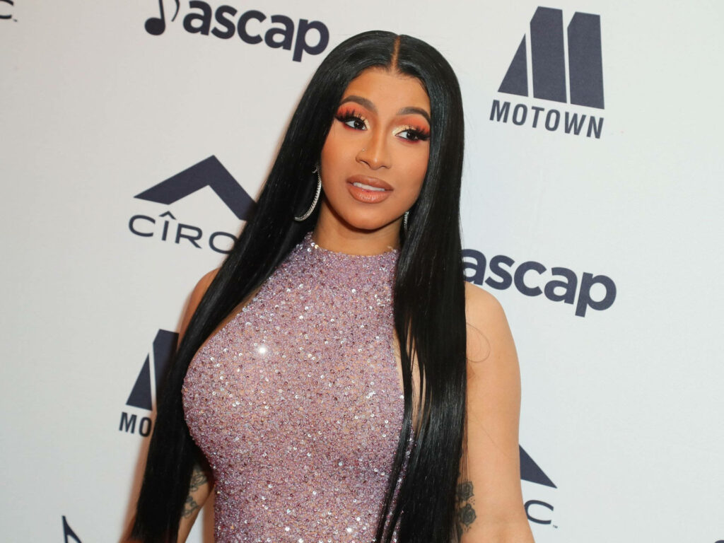 Cardi B's Glamorous Outfit at ASCAP: Wallpaper Background