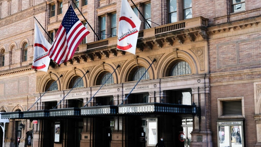 Historic Carnegie Hall Exterior: Architectural Beauty & Design Wallpaper