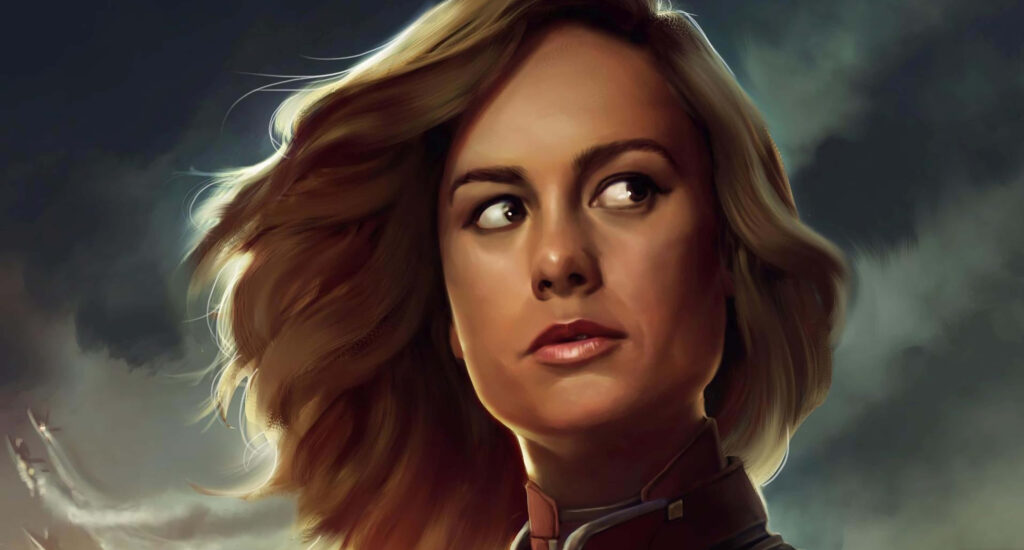 Captain Marvel Unleashes Her Mighty Powers in a Vibrant Costume Wallpaper