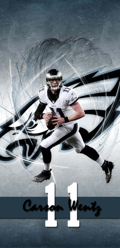 Carson Wentz Philadelphia Eagles wallpaper number 11 cosmic background cool blue gray tones