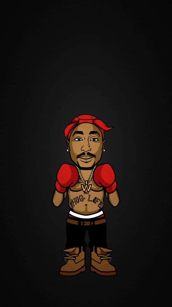 Legendary Vision: Tupac Shakur's Iconic Persona Transcends Time Wallpaper