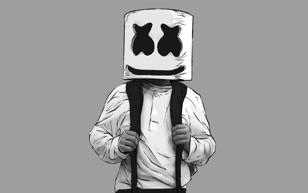 Groove with Marshmello: Cartoon DJ Wallpaper