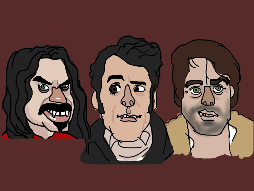 Cartoonish What We Do In The Shadows Art Wallpaper - Vampire Aesthetics