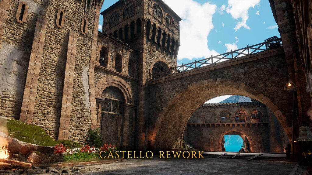 Castello Rework: Unveiling the Majestic Brown Castle in Mordhau's 1920x1080 Background Wallpaper