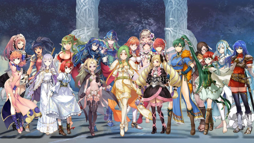 Anime Girls at Castle: Exquisite Waifu Wallpaper (1920 X 1080)