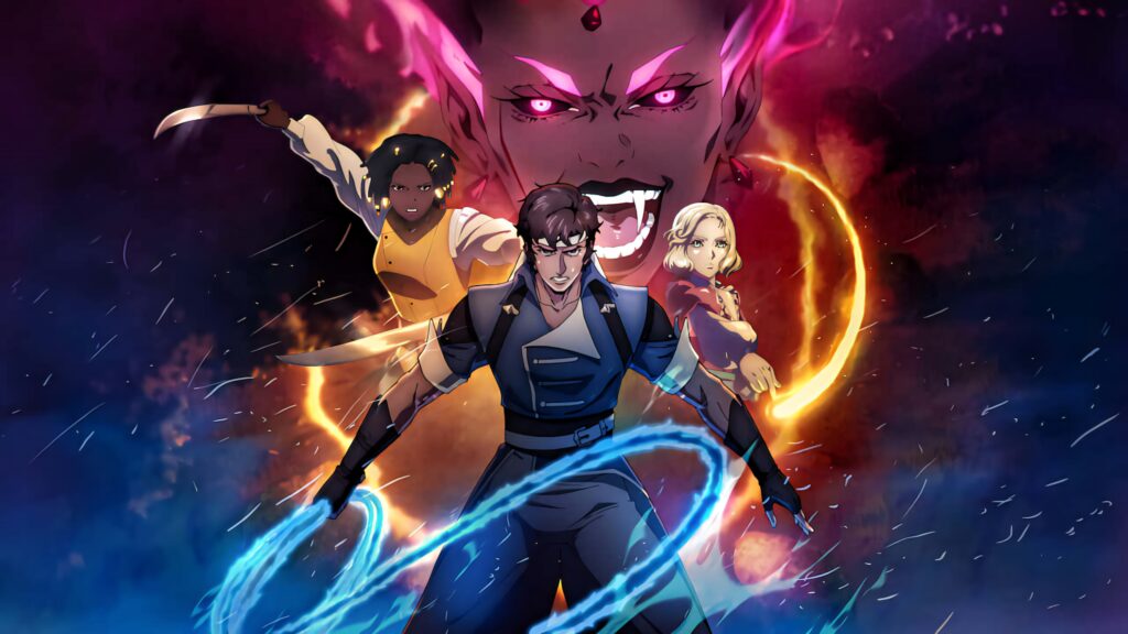 Dynamic Castlevania Wallpaper: Heroes & Villain in Striking Colors