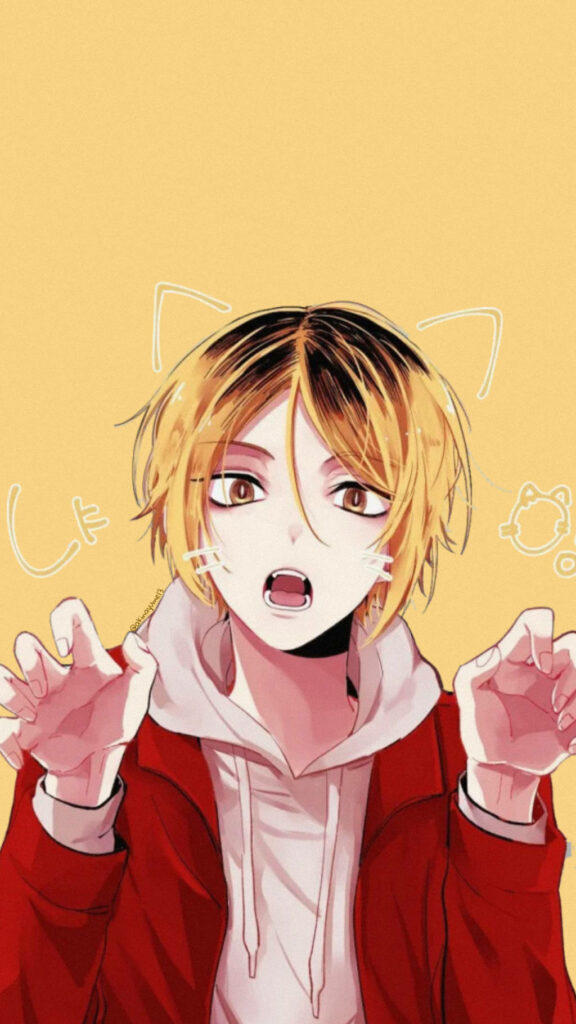 Feline Fandom: Kenma Channels his Inner Meow-ster with Playful Cat-Like Gestures Wallpaper