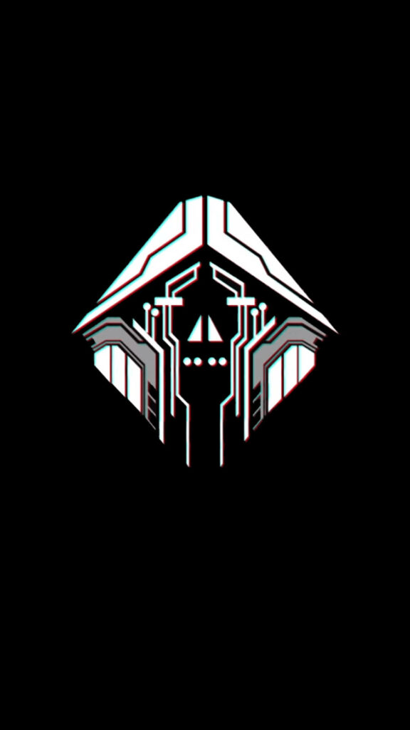 Caustic Apex Legends stencil logo on black circuit design wallpaper for gaming fans