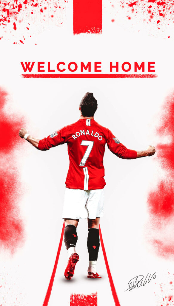 Welcome Home: Ronaldo's No. 7 Manchester United Wallpaper