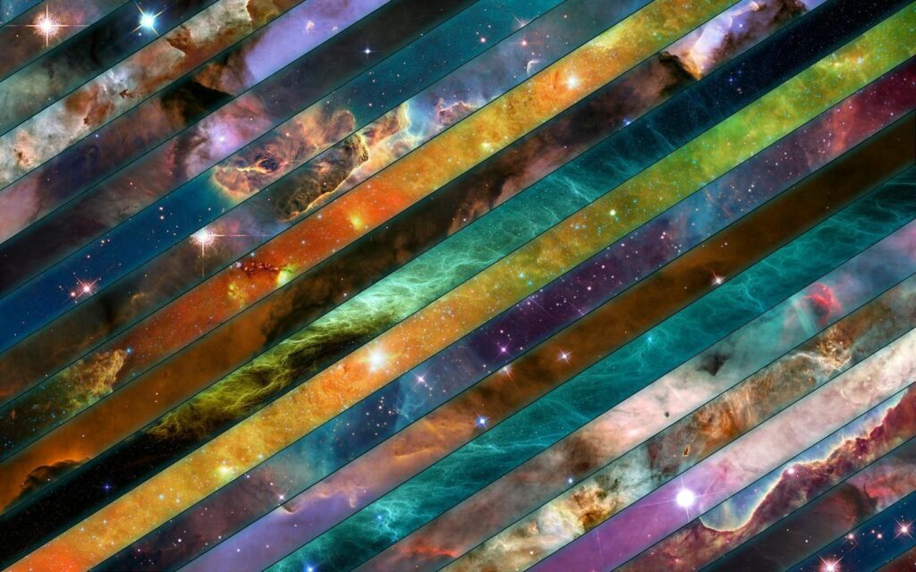 Mesmerizing Celestial Striped Wallpaper - 1680x1050 for Night Sky Lovers