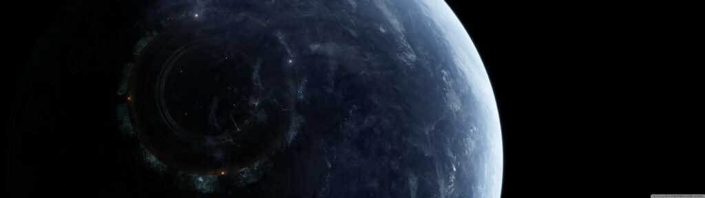 Stellar Ring: The Enigmatic Atmosphere of an Extraterrestrial World Wallpaper