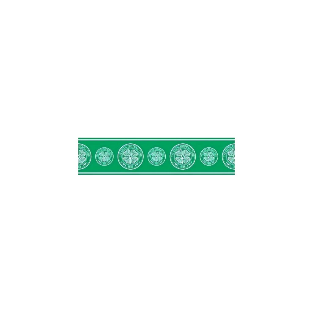 Celtic FC wallpaper with repeating green white club crest and four leaf clover emblem background