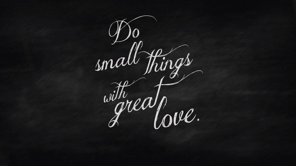 Small But Mighty: Inspiring Wallpaper with Chalkboard Motif and Inspirational Quote
