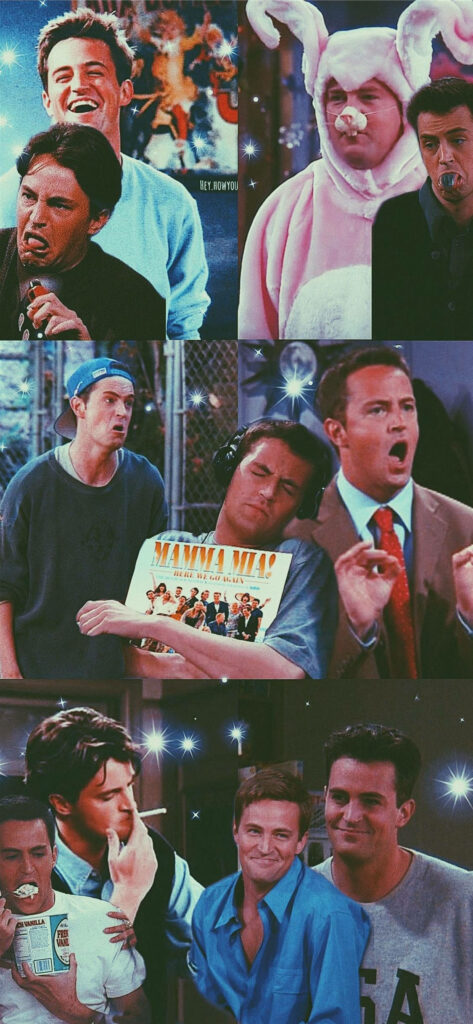 Vibrant Chandler Bing Wallpaper: Iconic Moments from Friends