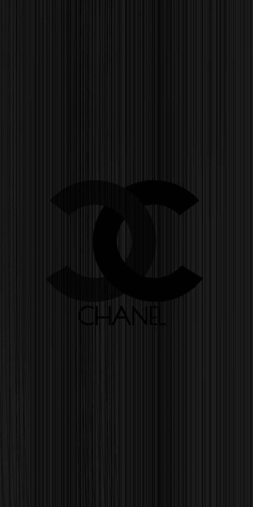 Chanel Logo Wallpaper: Sleek Minimalist Design on Textured Black