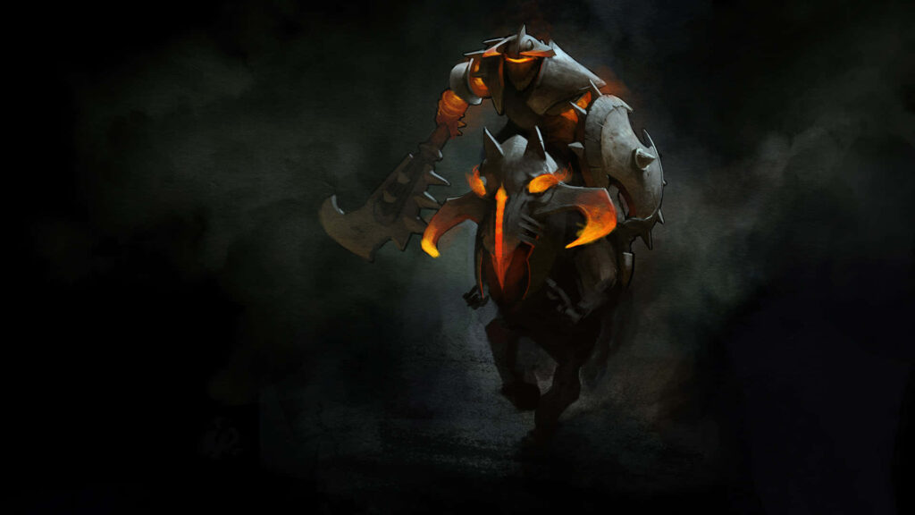Abyssal Clashes: Unveiling the Enigmatic Chaos Knight in Shadows of Destiny Wallpaper