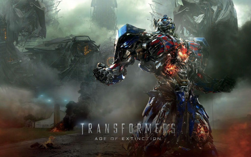 Chaos Reigns: Transformers Age Of Extinction Wallpaper with Optimus Prime