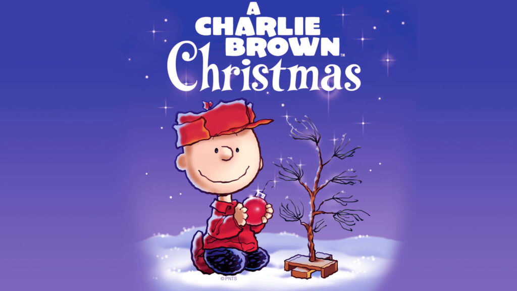 Charlie Brown Christmas Wallpaper: Festive Scene with Sparse Tree