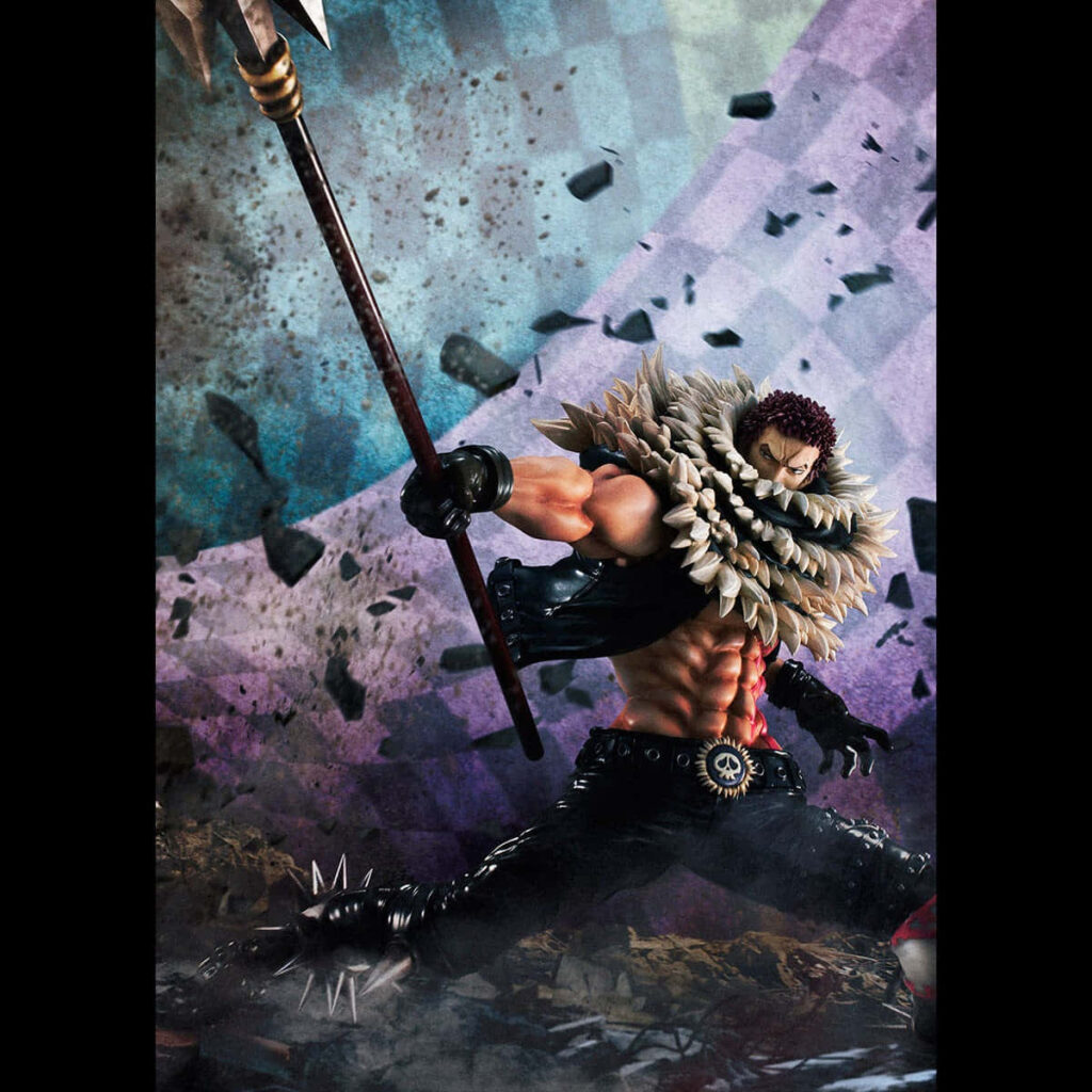 Charlotte Katakuri fierce pose muscular build spiked mochi armor Big Mom Pirates wallpaper