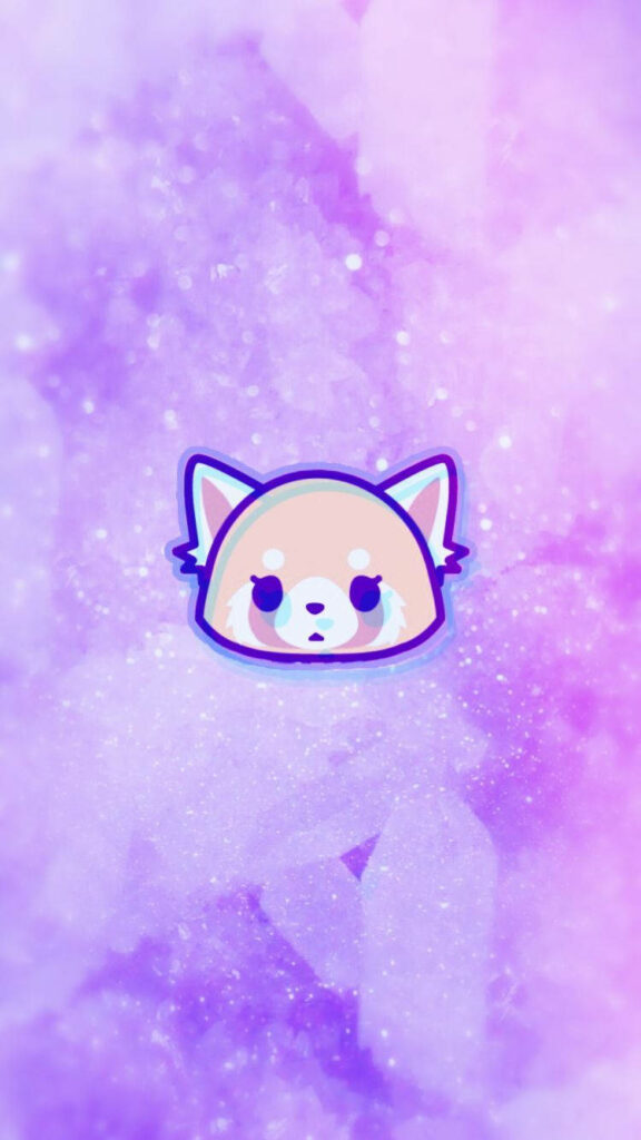 Charming Aggretsuko Anime Art Wallpaper: Adorable Face on Gradient