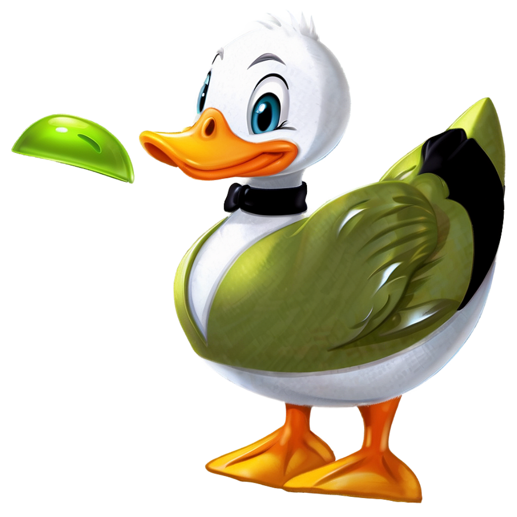 Vibrant Animated Duck Wallpaper: Cheerful Character Design