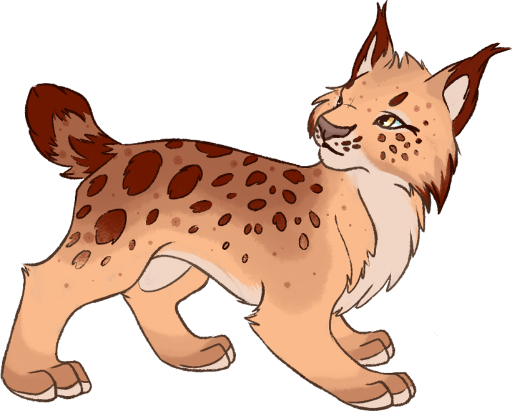 Charming Cartoon Lynx Wallpaper - Animated & Colorful Design