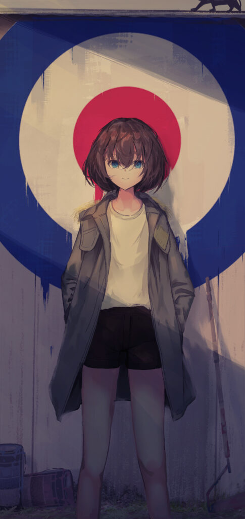 Confident Anime Girl Wallpaper: Soft Colors & Artistic Details