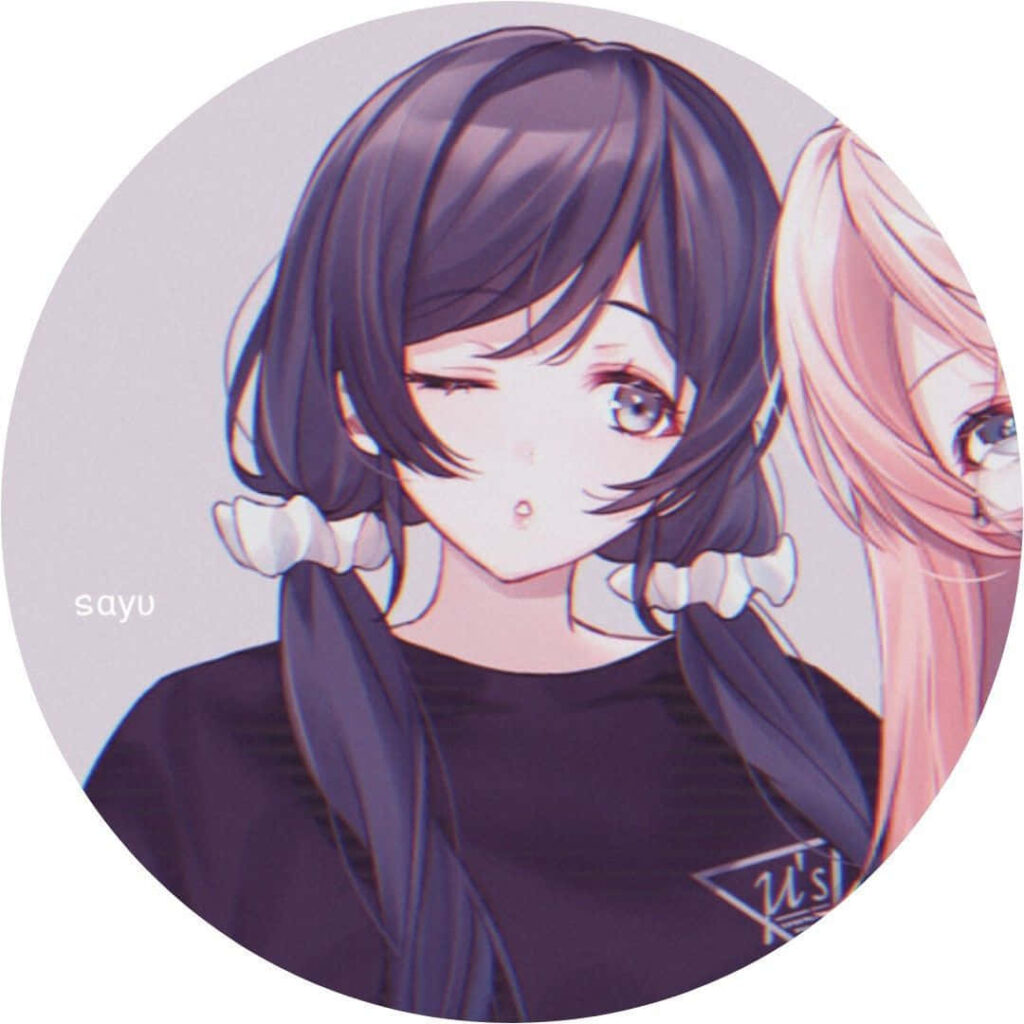 Charming Anime Girl with Blue Pigtails – Cute Wallpaper Profile Pic