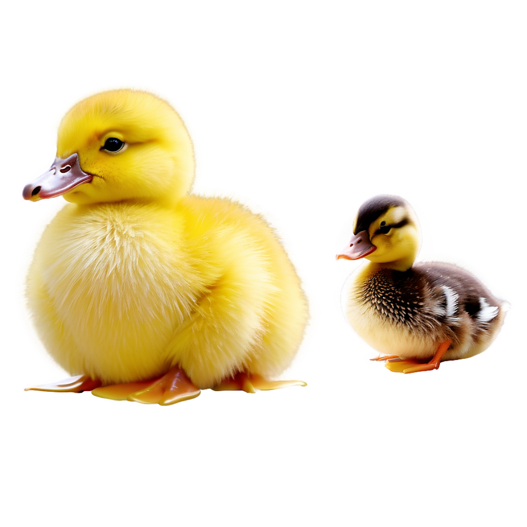Charming Baby Ducks Wallpaper: Fluffy Yellow & Brown Feathers