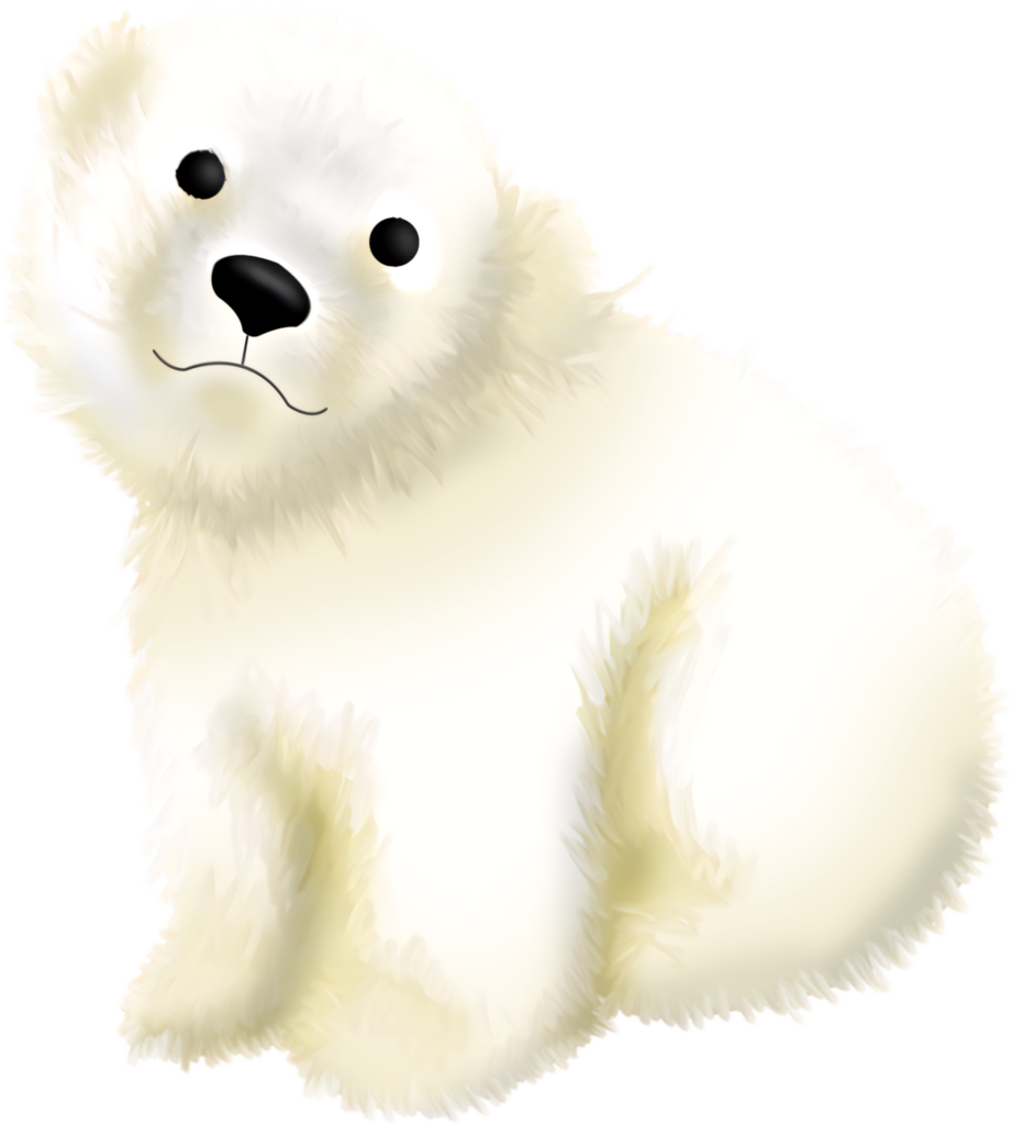 Charming Baby Polar Bear Illustration for Cute Wallpaper Design