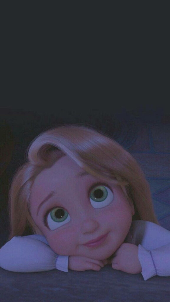 Charming Baby Rapunzel Phone Wallpaper: Innocent & Captivating Eyes