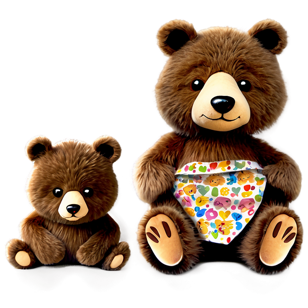 Charming Bear Family Wallpaper: Cozy Kids Decor with Fluffy Bears